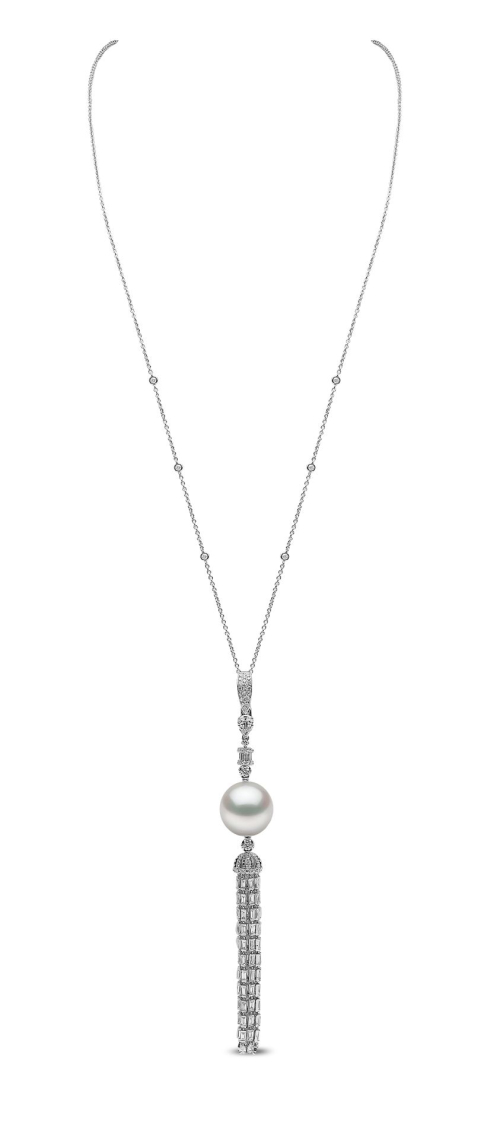 Подвеска Starlight из золота 18 карат с жемчугом Южного моря и бриллиантами в виде каскада