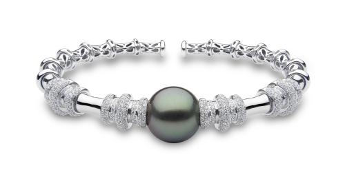 Браслет Starlight Astral из 18-каратного белого золота с черным таитянским жемчугом и бриллиантами