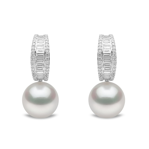 Серьги Starlight из 18-каратного белого золота с жемчугом Южного моря и бриллиантами