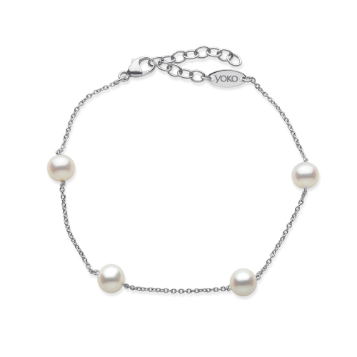 Браслет-цепочка с жемчугом Classic 18K Gold Freshwater