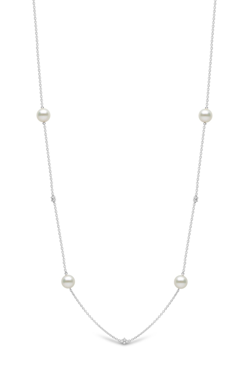 Классическое ожерелье из 18-каратного золота с жемчугом Акойя