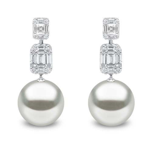 Серьги Starlight из белого золота 18 карат, жемчугов и бриллиантов