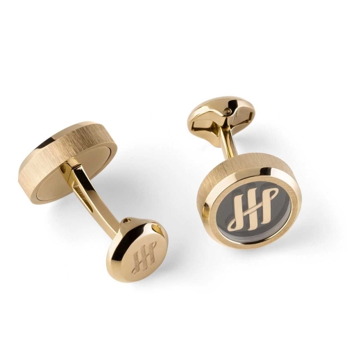 Запонки с золотым покрытием "Zero"