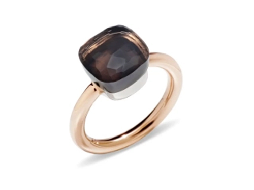 Кольцо с дымчатым кварцем NUDO