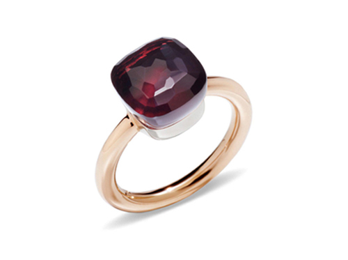 Кольцо с гранатом NUDO