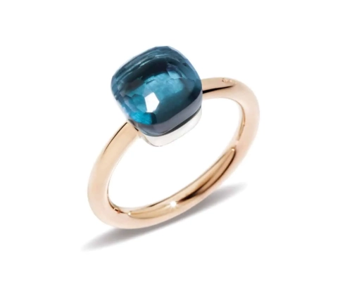 Кольцо с лондонским голубым топазом NUDO