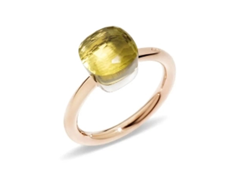 Кольцо с лимонным кварцем NUDO