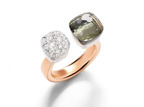 Кольцо с празиолитом NUDO