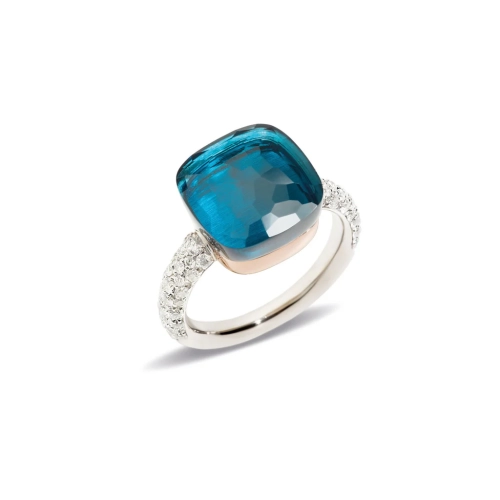 Кольцо с лондонским голубым топазом NUDO