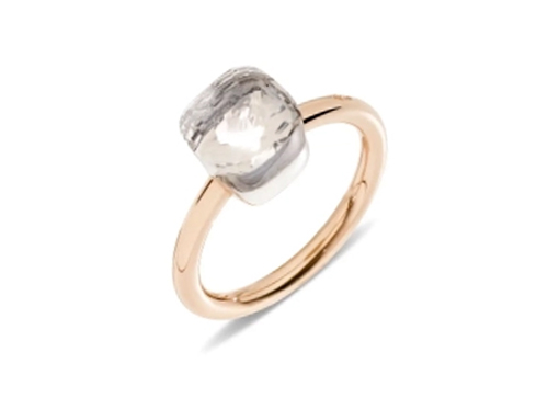 Кольцо с белым топазом NUDO